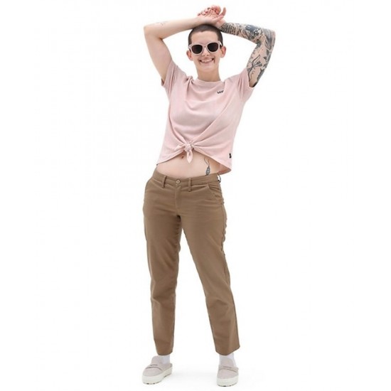 Vans γυναικείο T-Shirt Junior V Wash Knot VN0A5DUMBQL Ροζ