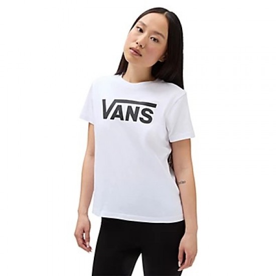 Vans Flying V Γυναικείο Αθλητικό T-shirt Λευκό VN0A3UP4WHT